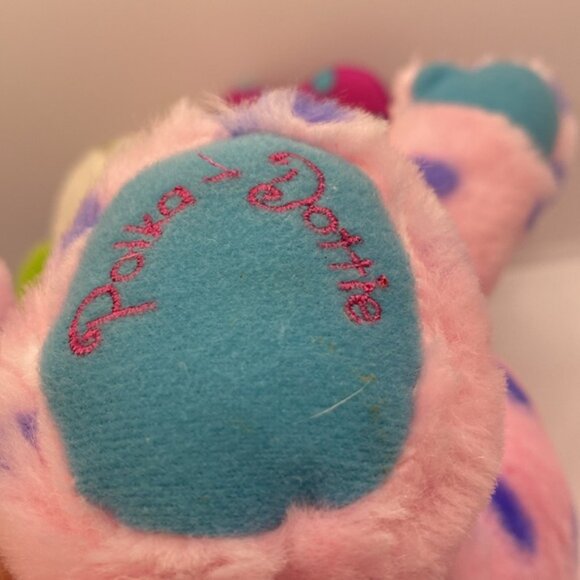 Popples Polka Dottie 12” Plush Doll Ball Stuffed Animal Pink Purple Dots - Picture 4 of 13